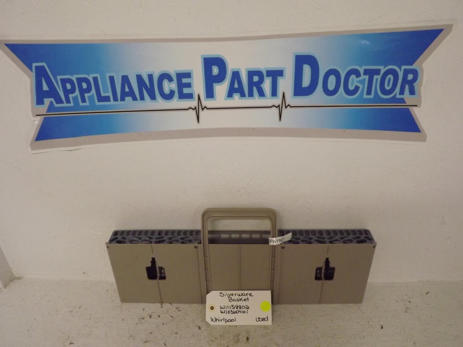 Whirlpool Dishwasher W11158802 W10360461 Silverware Basket Used Whirlpool Dishwasher W11158802 W10360461 Silverware Basket Used